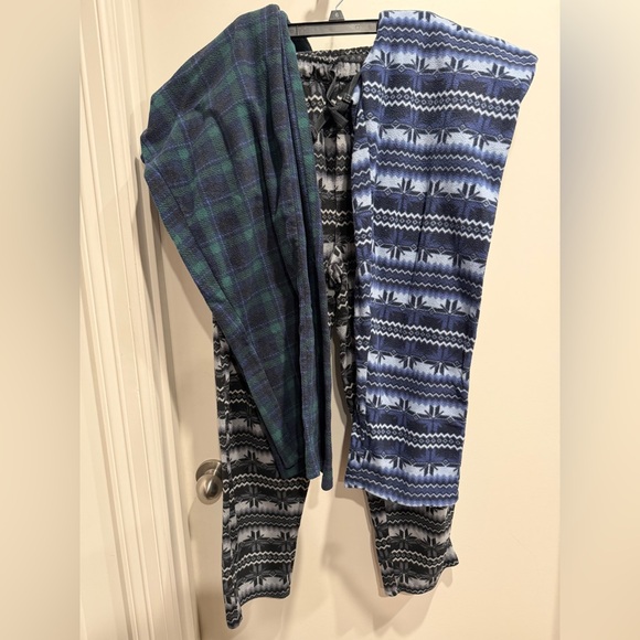 Perry Ellis Other - Men's Plaid Pajama Pants- Blue, Gray and Black. Pre-Loved.